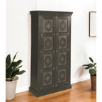 Photo of HomeRoots 72 Dark Brown Solid Wood Pantry Or Storage Closet - 36' X '72' X '16