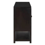 Elegant Retro Console Table/Storage Cabinet/Sideboard with Mirrored Doors, Spacious Shelves, and Durable Acacia Wood Legs