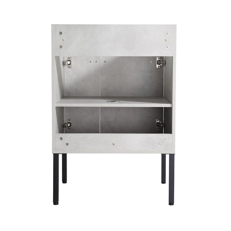 24 Inch/30 Inch /36 Inch Bathroom Vanity W/Sink Freestanding/Wall Mounted Vanity Ceramic Sink Set With Adjustable Shelf