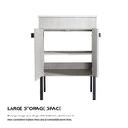 24 Inch/30 Inch /36 Inch Bathroom Vanity W/Sink Freestanding/Wall Mounted Vanity Ceramic Sink Set With Adjustable Shelf