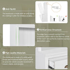 83.4Tall 2 Bookshelf & 1 Writting Desk Suite,Bookcase Suite with LED Lighting,Drawers,Study Desk and Open Shelves,3-Piece Set