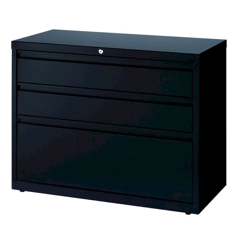 Commercial 36 Wide 3-drawer Lateral Storage File Cabinet, Black