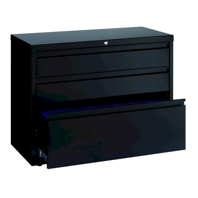 Commercial 36 Wide 3-drawer Lateral Storage File Cabinet, Black