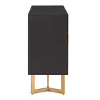 Cheyenne Black Finish Server with Gold Metal Base by iNSPIRE Q Modern
