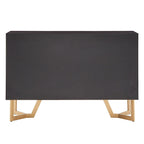 Cheyenne Black Finish Server with Gold Metal Base by iNSPIRE Q Modern