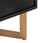 Cheyenne Black Finish Server with Gold Metal Base by iNSPIRE Q Modern