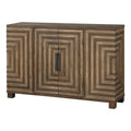 Photo of Uttermost Layton Two-tone Geometric Console Cabinet