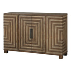 Photo of Uttermost Layton Two-tone Geometric Console Cabinet