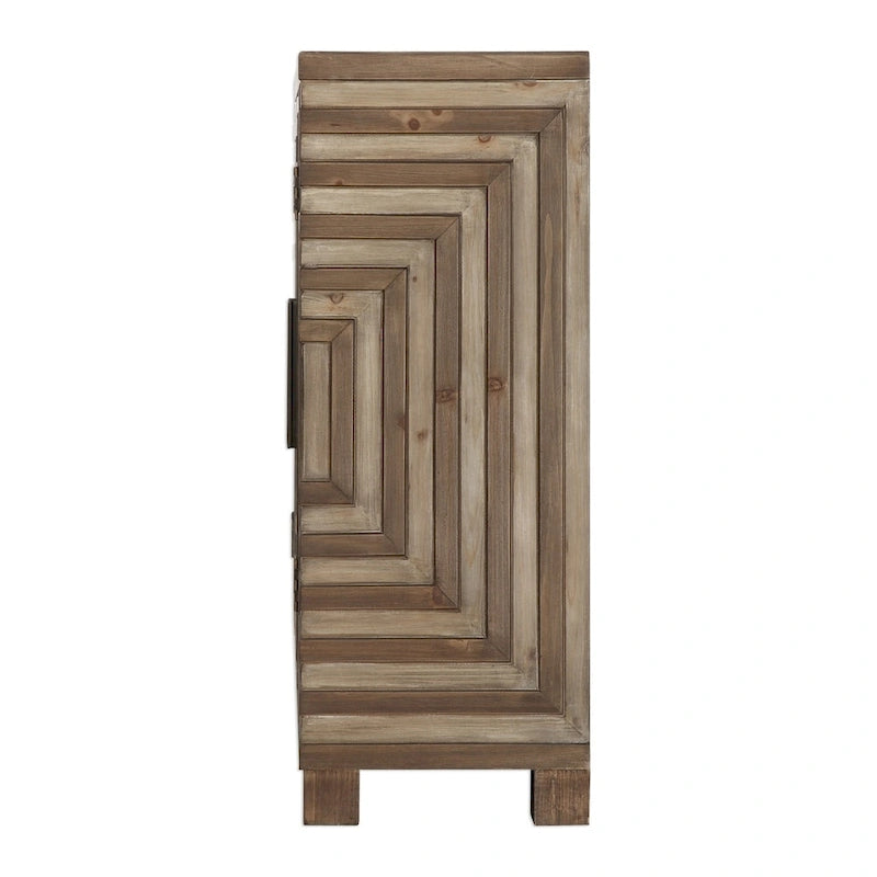 Uttermost Layton Two-tone Geometric Console Cabinet