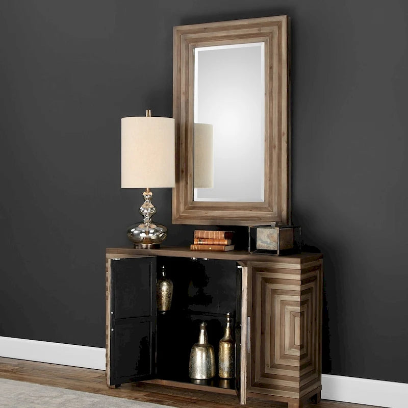 Uttermost Layton Two-tone Geometric Console Cabinet