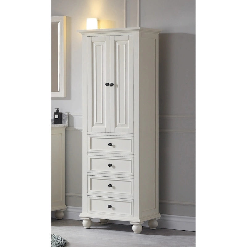 Photo of Avanity Thompson 24 Inch French White Finish Linen Cabinet - 24W x 68H - 24W x 68H