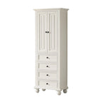 Avanity Thompson 24 Inch French White Finish Linen Cabinet - 24W x 68H - 24W x 68H