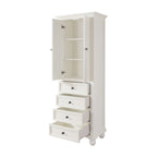 Avanity Thompson 24 Inch French White Finish Linen Cabinet - 24W x 68H - 24W x 68H