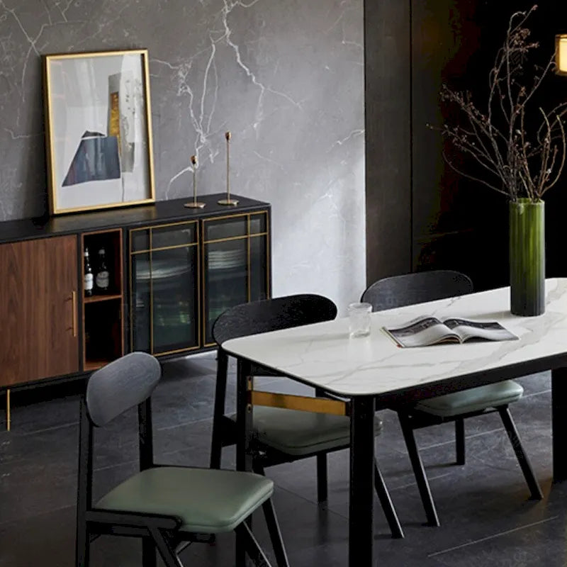 55.12 Mid Century Modern Sideboard Buffet 3 Door Cabinet, Multi-layer Solid Wood Frame, Walnut Veneer, Fully Assemble - 55.12