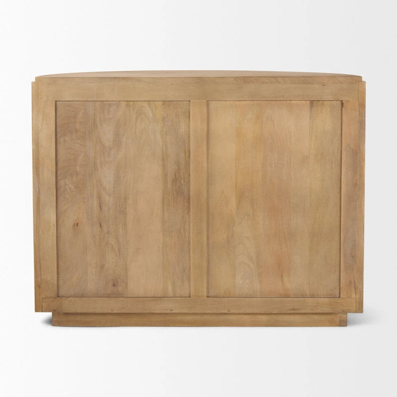 Terra Light Brown Solid Wood Accent Cabinet