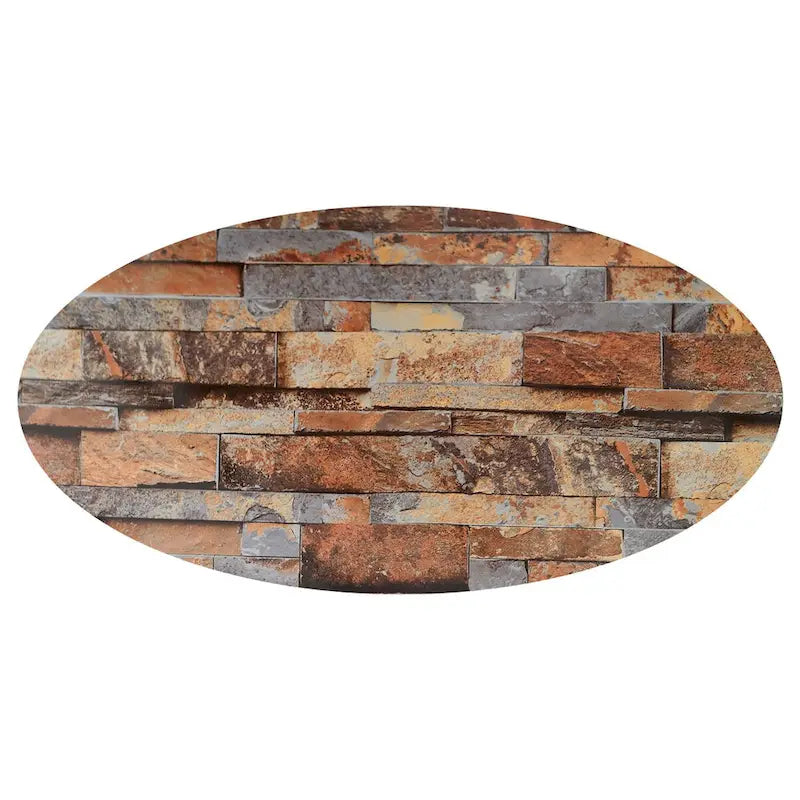 Red Tile Bakers Rack with 9 Wine Bottle Capacity Rack & 8 Hooks - Kitchen Storage Organizer, White