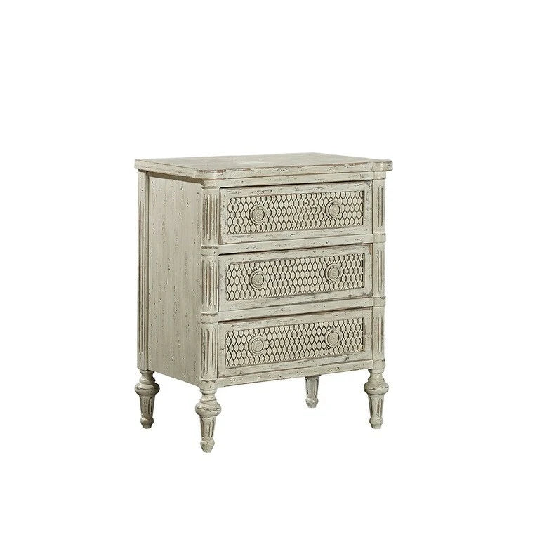 Photo of Small 24-inch Distressed Finish Mesh Front Field Chest