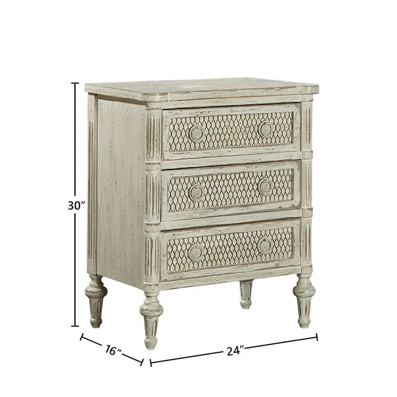 Small 24-inch Distressed Finish Mesh Front Field Chest