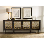 Sanctuary Four Door Mirrored Console- Ebony - 20W x 105L x 38H