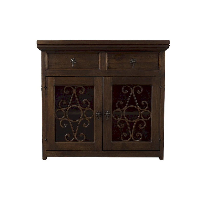 Solid Reclaimed Barn Wood & Wrought Iron Hardware Buffet & Sideboard 39 Width - N/A