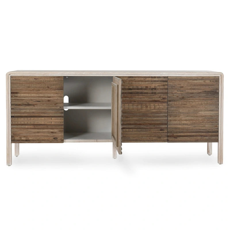 Classic Home Elodie 4-Door Sideboard - 79Wx17Dx34H