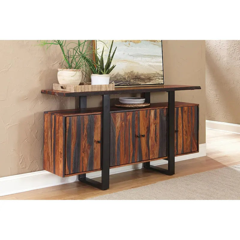 Photo of Kappelman Grey Sheesham and Black 4-door Server