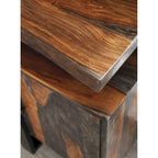 Kappelman Grey Sheesham and Black 4-door Server