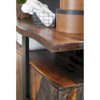 Kappelman Grey Sheesham and Black 4-door Server