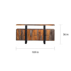 Kappelman Grey Sheesham and Black 4-door Server