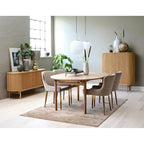 Rye Studio Mid-Century Modern Rounded Sliding Door Sideboard 63W, Natural - 18W x 63L x 29H