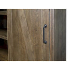 Avondale Rustic Barn Door Bookcase, Wood Shelving, Office Bookcase, Brown - 48 W x 72 H x16 D