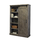 Avondale Rustic Barn Door Bookcase, Wood Shelving, Office Bookcase, Brown - 48 W x 72 H x16 D