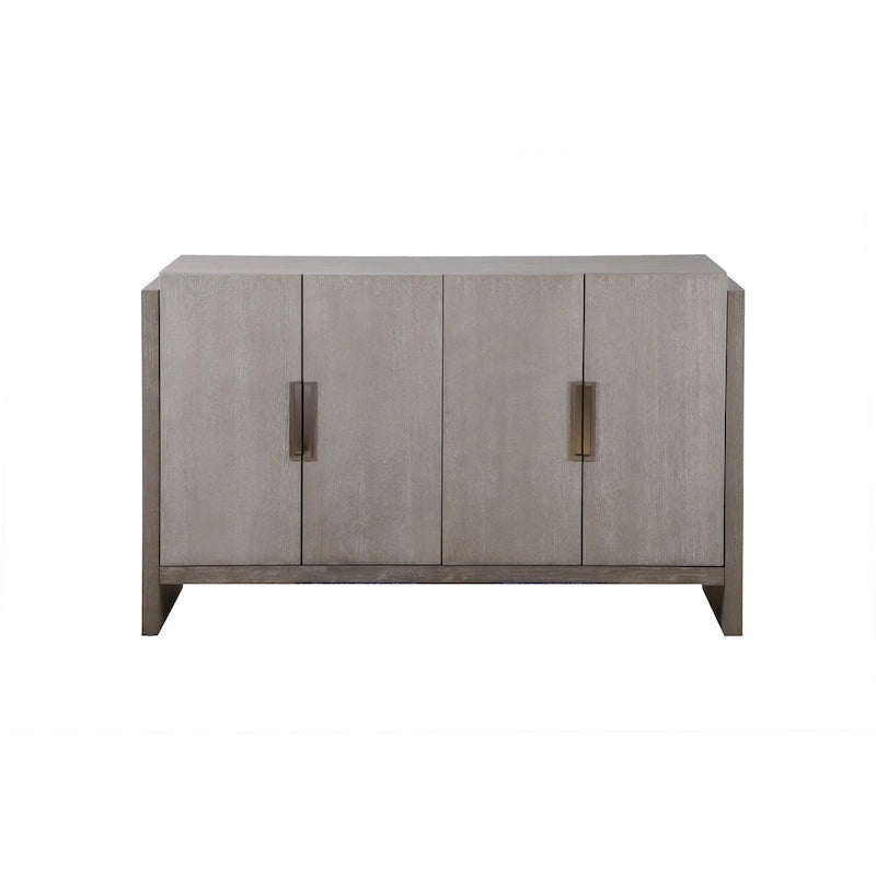 Cruz Transitional Grey Solid Wood Dining Server with Doors