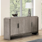 Cruz Transitional Grey Solid Wood Dining Server with Doors
