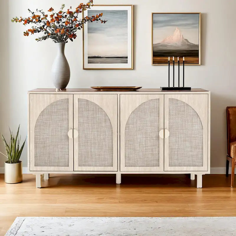 4 Door Cabinet, Suitable for Bedroom, Living Room, Study