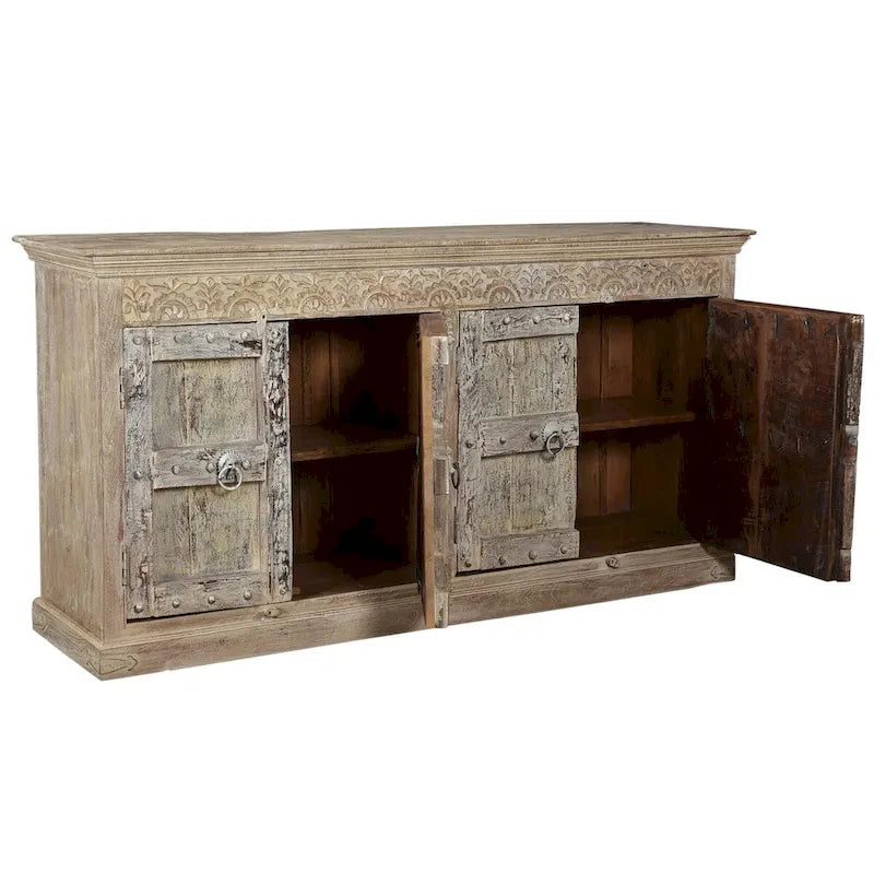 Photo of Timbergirl Solid Wood Sideboard Buffet with 4 Doors - 89