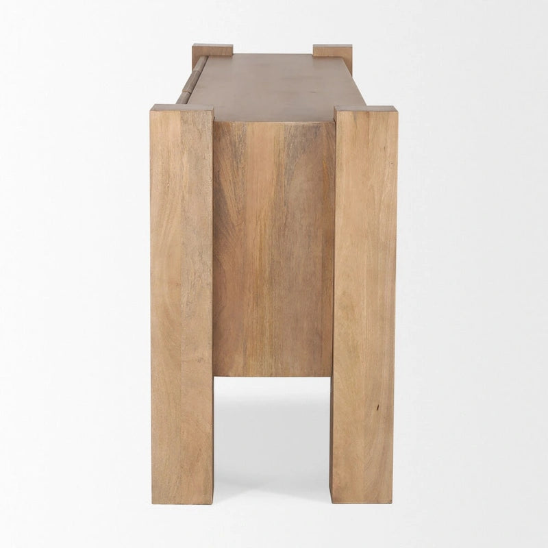 Beth Light Brown Wood w/ 3 Doors Sideboard - 74.5L x 20.0W x 33.0H