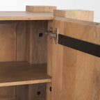 Beth Light Brown Wood w/ 3 Doors Sideboard - 74.5L x 20.0W x 33.0H