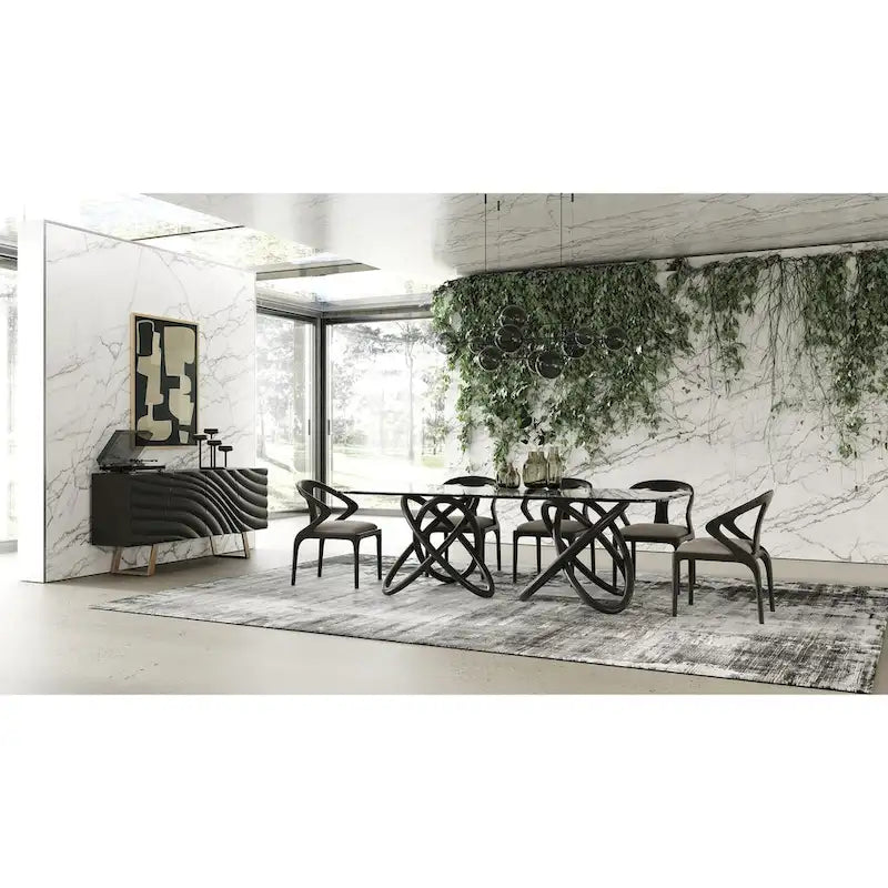 Finley Mid-Century Black & Gold Buffet