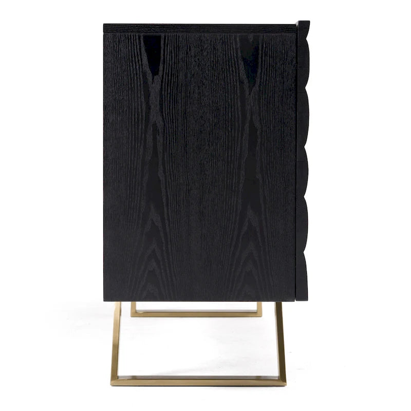 Finley Mid-Century Black & Gold Buffet