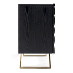Finley Mid-Century Black & Gold Buffet