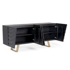 Finley Mid-Century Black & Gold Buffet