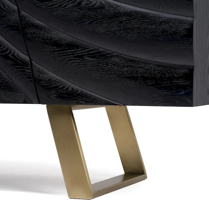 Finley Mid-Century Black & Gold Buffet