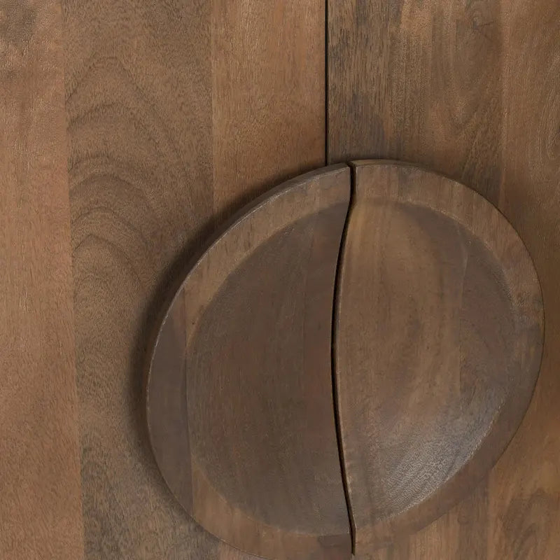 Classic Home Vally 6-Door Natural Mango Wood Sideboard Buffet