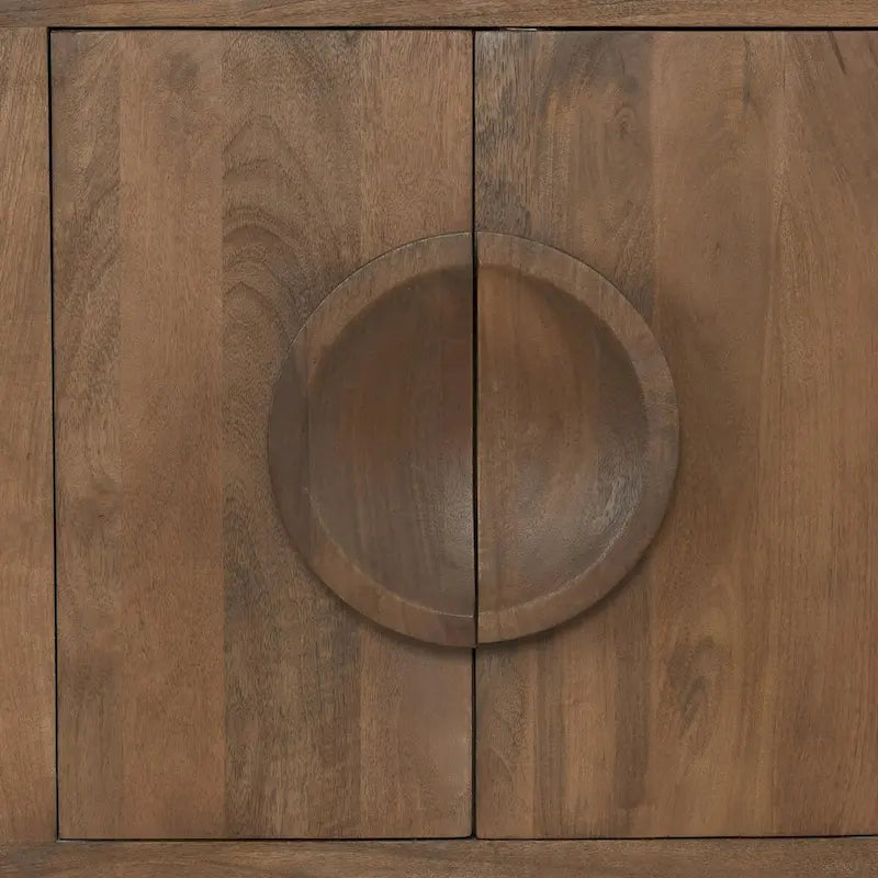 Classic Home Vally 6-Door Natural Mango Wood Sideboard Buffet