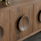 Classic Home Vally 6-Door Natural Mango Wood Sideboard Buffet