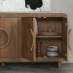 Classic Home Vally 6-Door Natural Mango Wood Sideboard Buffet