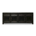 Photo of Four Drawers Sideboard Distressed Black 93x18x35H