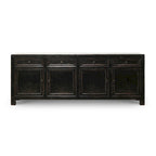 Photo of Four Drawers Sideboard Distressed Black 93x18x35H