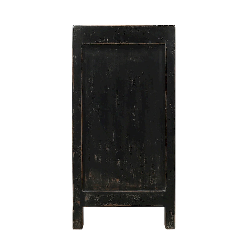 Four Drawers Sideboard Distressed Black 93x18x35H